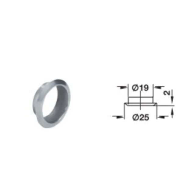 Roseta cil.Symo Ac.niq.pul. 19mm
