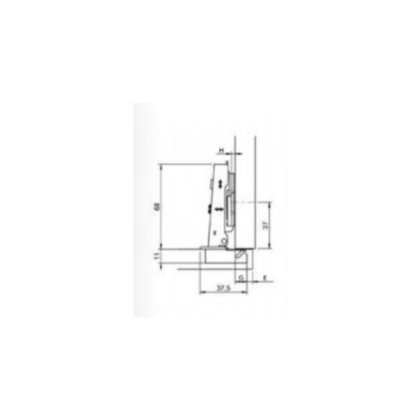 Bisagra HAFELE.C/Suave C.0 CLIP 110° Ø35 (sin base)