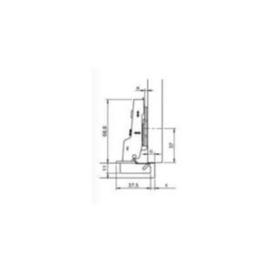 Bisagra HAFELE.C/Suave C.9 CLIP 110° Ø35 (sin base)