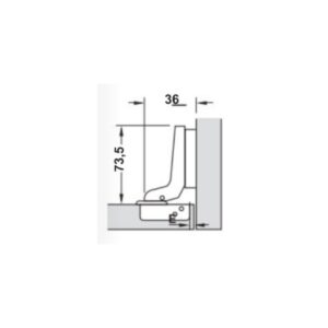 Bisagra HAFELE.TP C.17 s.resorte CLIP 110° Ø35 (sin base)