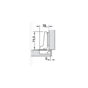 Bisagra HAFELE.TP C.9 s.resorte CLIP 110° Ø35 (sin base)