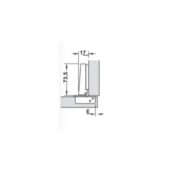 Bisagra HAFELE.TP C.0 s.resorte CLIP 110° Ø35 (sin base)