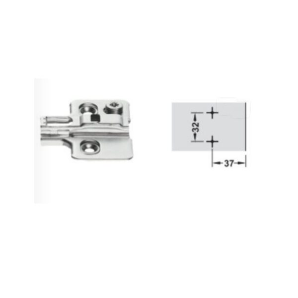 BASE HAFELE CLIP SM 3D p.ator. H=0mm