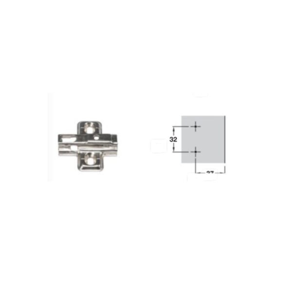 BASE HAFELE CLIP SM p.ator. H=0mm