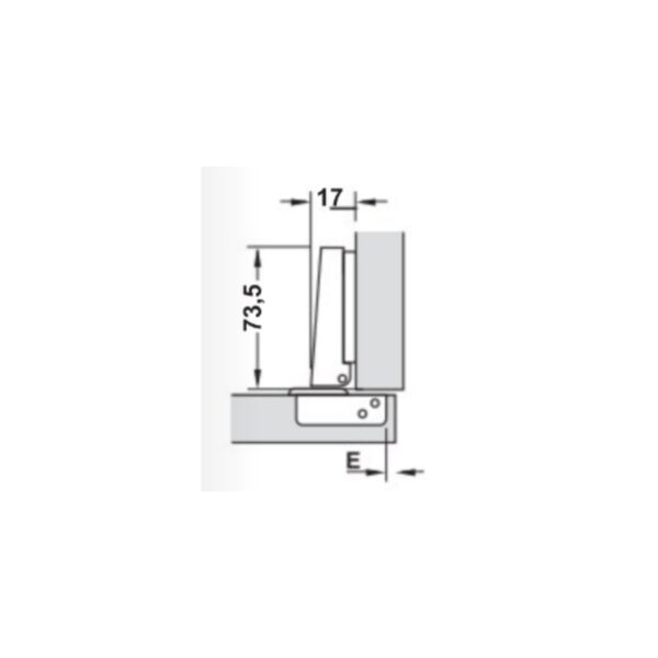Bisagra HAFELE.ap.auto C.0 CLIP 110° Ø35 (sin base)