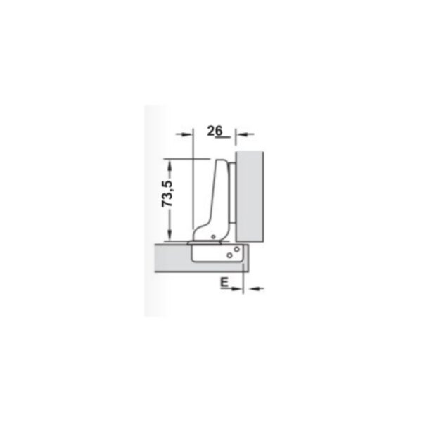 Bisagra HAFELE.ap.auto C.9 CLIP 110° Ø35 (sin base)
