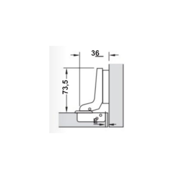 Bisagra HAFELE.ap.auto C.17 CLIP 110° Ø35 (sin base)
